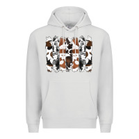Dove Grey cowhide brushstrokes Premium Hoodie - RanaPortraitStore