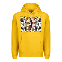 Lemon cowhide brushstrokes Premium Hoodie - RanaPortraitStore