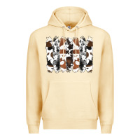 Pina Colada cowhide brushstrokes Premium Hoodie - RanaPortraitStore