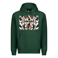 Sports Green cowhide brushstrokes Premium Hoodie - RanaPortraitStore