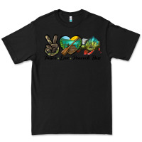 Black Peace Love Peacock Bass Premium Tee - LillyAllenDesigns