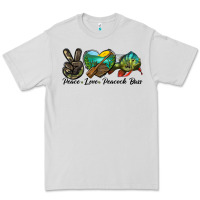 Dove Grey Peace Love Peacock Bass Premium Tee - LillyAllenDesigns