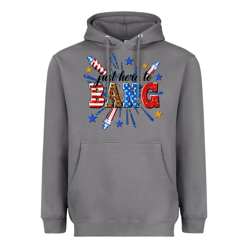 Just Here To Bang Heavyweight Hoodie by texasbilliewilder | Teevron