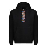 Black usa flag and western patterns  penwraps Premium Hoodie - Artiststas