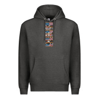 Charcoal Heather usa flag and western patterns  penwraps Premium Hoodie - Artiststas