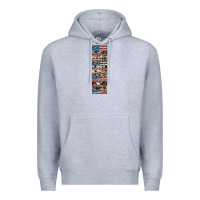 Heather Grey usa flag and western patterns  penwraps Premium Hoodie - Artiststas