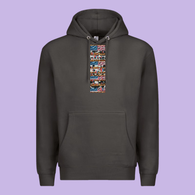 Usa Flag And Western Patterns  Penwraps Premium Hoodie Designed By Artiststas