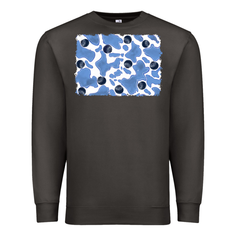 Distressed Blueberry Milkshake Cowhide Premium Sweatshirt by RanaPortraitStore | Teevron