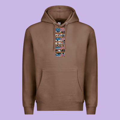 Usa Flag And Western Patterns  Penwraps Premium Hoodie Designed By Artiststas
