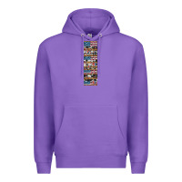 Purple usa flag and western patterns  penwraps Premium Hoodie - Artiststas