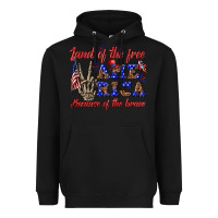 Black land of the free america because of the brave Heavyweight Hoodie - texasbilliewilder