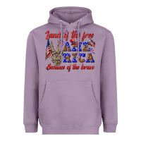 Lavender land of the free america because of the brave Heavyweight Hoodie - texasbilliewilder
