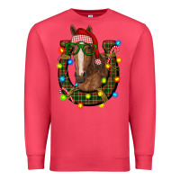 Cardinal christmas horseshoe with horse Premium Sweatshirt - RanaPortraitStore