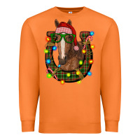 Carrot christmas horseshoe with horse Premium Sweatshirt - RanaPortraitStore