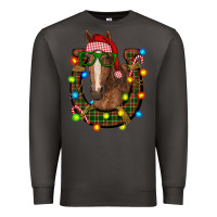 Smoke christmas horseshoe with horse Premium Sweatshirt - RanaPortraitStore