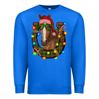 True Royal christmas horseshoe with horse Premium Sweatshirt - RanaPortraitStore