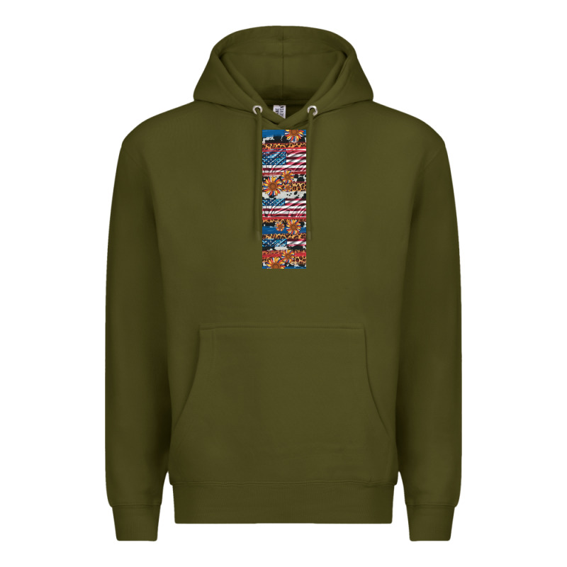 Usa Flag And Western Patterns  Penwraps Premium Hoodie by Artiststas | Teevron
