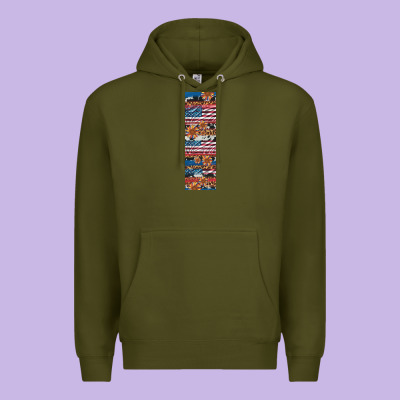 Usa Flag And Western Patterns  Penwraps Premium Hoodie Designed By Artiststas