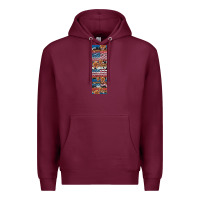 Burgundy usa flag and western patterns  penwraps Premium Hoodie - Artiststas