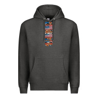 Charcoal Heather usa flag and western patterns  penwraps Premium Hoodie - Artiststas