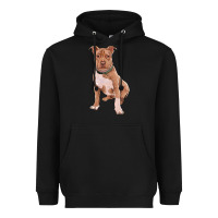 Black brown pitbull Heavyweight Hoodie - RanaPortraitStore