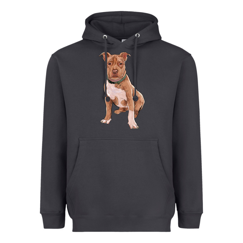 Brown Pitbull Heavyweight Hoodie by RanaPortraitStore | Teevron