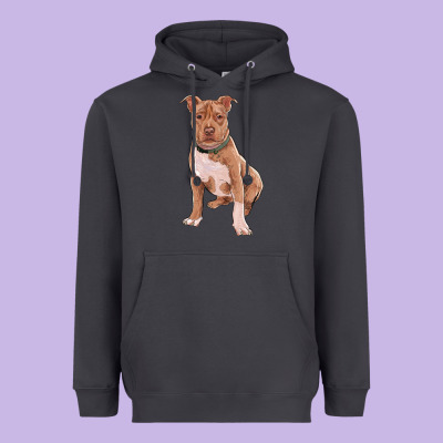 Heavyweight Hoodie brown pitbull