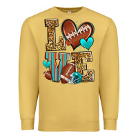 Antique Gold love american football Premium Sweatshirt - Zillion Design Studio