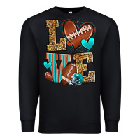 Black love american football Premium Sweatshirt - Zillion Design Studio