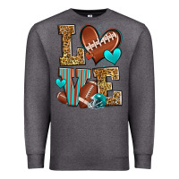 Charcoal Heather love american football Premium Sweatshirt - Zillion Design Studio