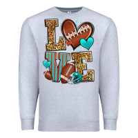 Heather Grey love american football Premium Sweatshirt - Zillion Design Studio