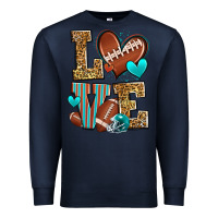 Navy love american football Premium Sweatshirt - Zillion Design Studio