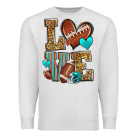 Oatmeal Heather love american football Premium Sweatshirt - Zillion Design Studio