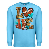 Ocean Blue love american football Premium Sweatshirt - Zillion Design Studio