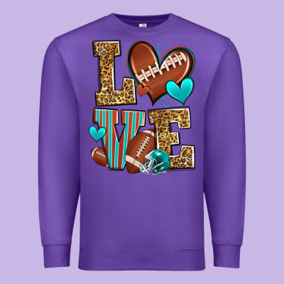 Love American Football Premium Sweatshirt Designed By Zillion Design Studio