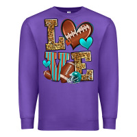 Purple love american football Premium Sweatshirt - Zillion Design Studio