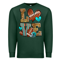 Sports Green love american football Premium Sweatshirt - Zillion Design Studio