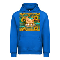 Cobalt western farm chicken coop animals sunflowers leopard turquoise wooden Urban Hoodie - Artiststas