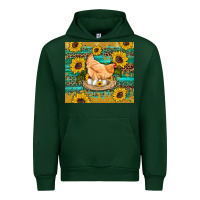 Forest Green western farm chicken coop animals sunflowers leopard turquoise wooden Urban Hoodie - Artiststas