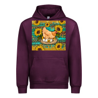 Mauve Wine western farm chicken coop animals sunflowers leopard turquoise wooden Urban Hoodie - Artiststas