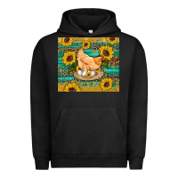 Pigment Black western farm chicken coop animals sunflowers leopard turquoise wooden Urban Hoodie - Artiststas