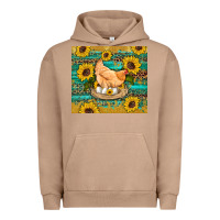 Pigment Burro western farm chicken coop animals sunflowers leopard turquoise wooden Urban Hoodie - Artiststas