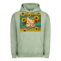 Pigment Oil Green western farm chicken coop animals sunflowers leopard turquoise wooden Urban Hoodie - Artiststas