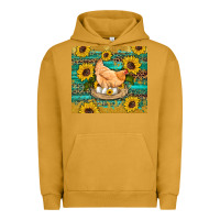 Pigment Peanut Butter western farm chicken coop animals sunflowers leopard turquoise wooden Urban Hoodie - Artiststas