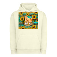 Pigment Pistachio western farm chicken coop animals sunflowers leopard turquoise wooden Urban Hoodie - Artiststas