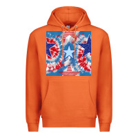 Carrot patriotic tie dye stars Premium Hoodie - BundleAndBundleShop