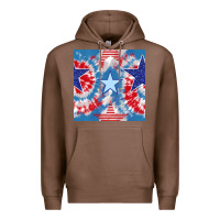 Chestnut patriotic tie dye stars Premium Hoodie - BundleAndBundleShop