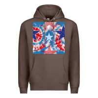 Coffee patriotic tie dye stars Premium Hoodie - BundleAndBundleShop