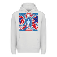 Dove Grey patriotic tie dye stars Premium Hoodie - BundleAndBundleShop
