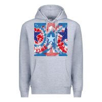 Heather Grey patriotic tie dye stars Premium Hoodie - BundleAndBundleShop